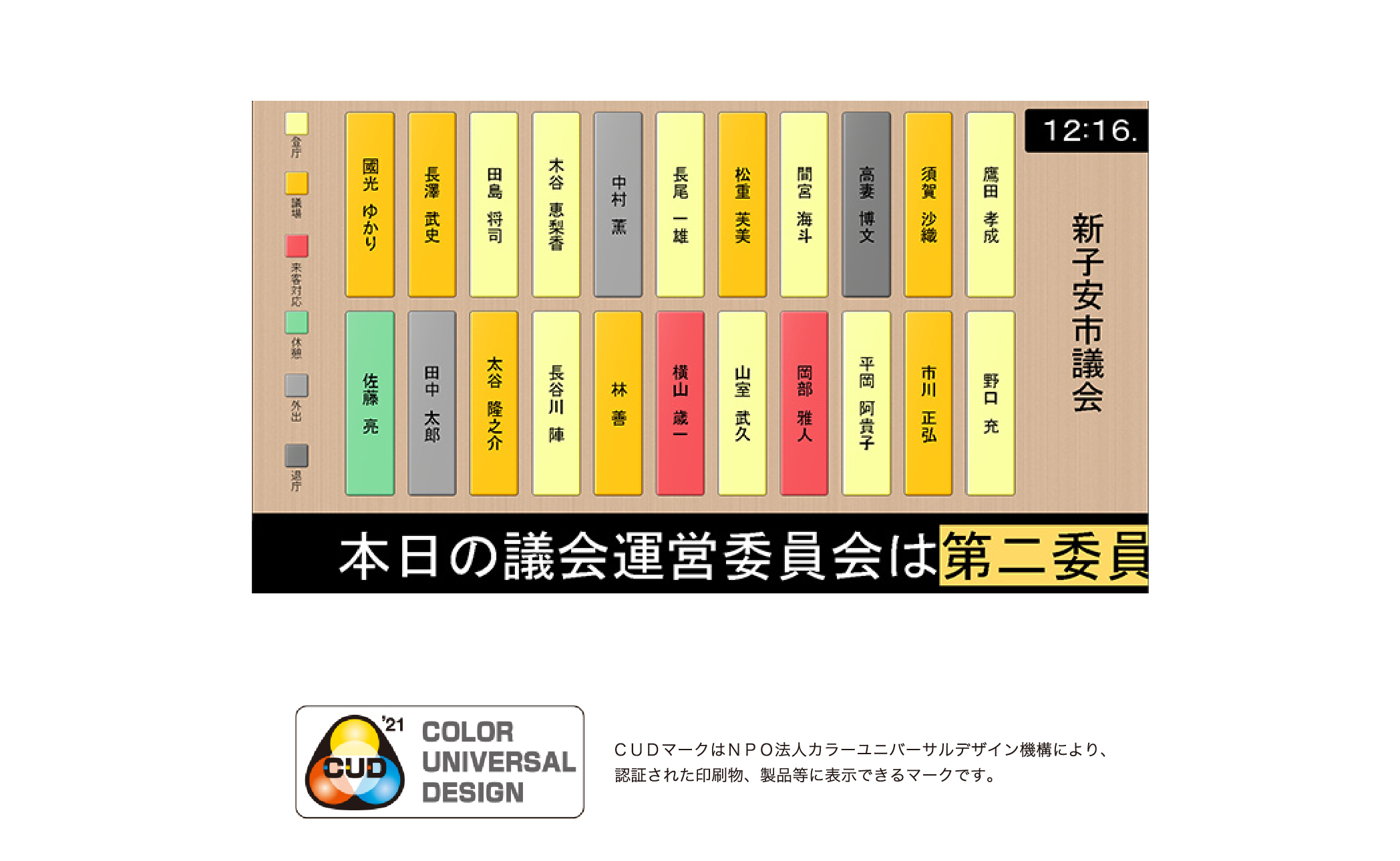 出退表示ソフトウェア