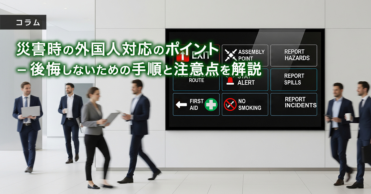 災害時の外国人対応のポイント－後悔しないための手順と注意点を解説