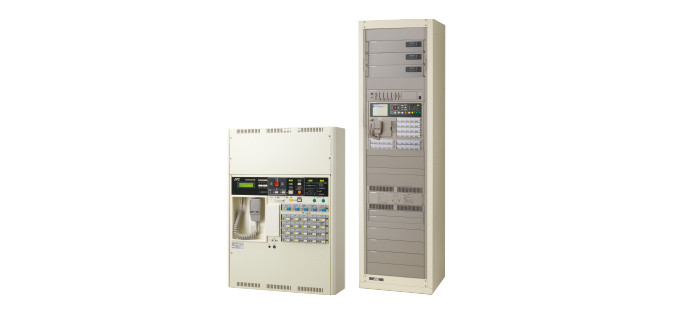 非常・業務用放送装置：EM-1500シリーズ（ラック型）、EM-K150シリーズ（壁掛型）