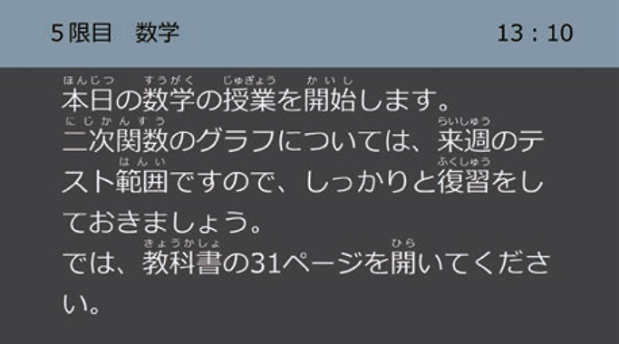 文章表示（大型モニター）