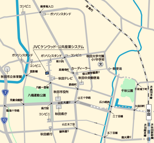 秋田オフィス地図