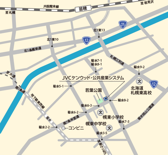 北海道営業所/北海道エンジニアリンググループ 地図
